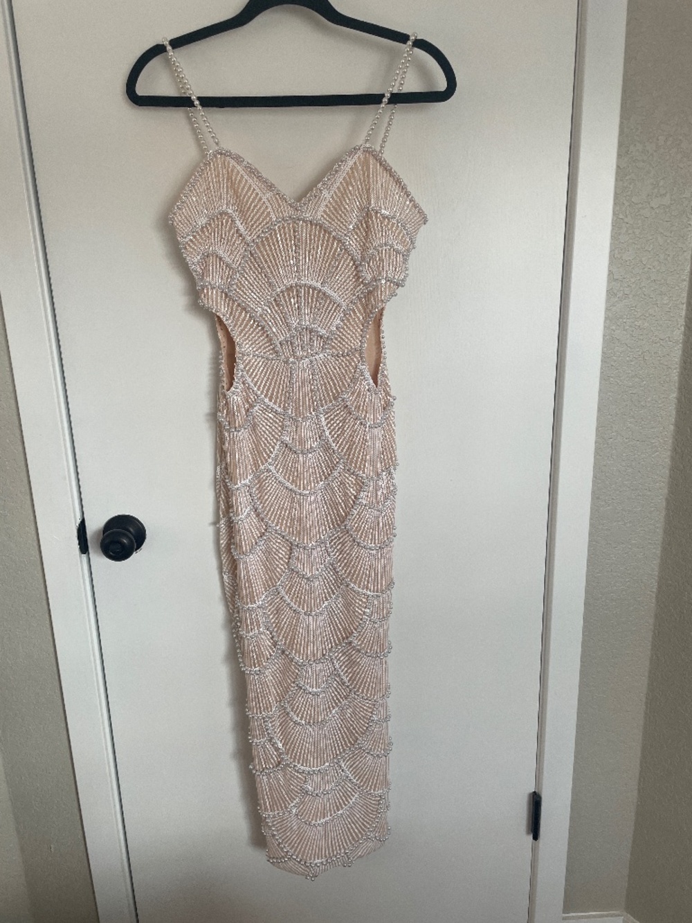 Beaded Beach Sequin Wedding Reception Dress